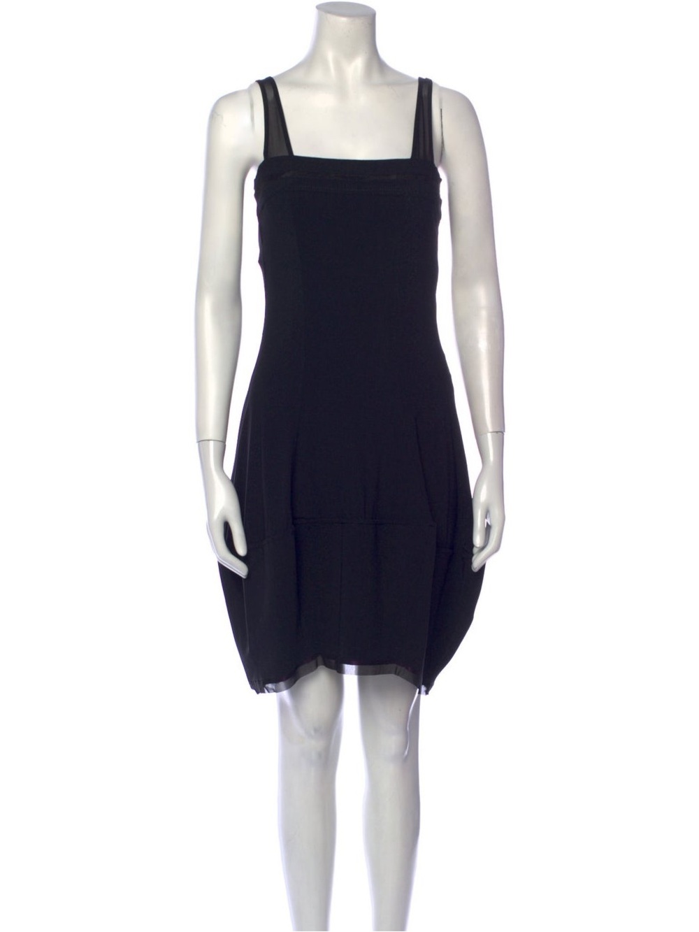 Vintage Marithe + Francois Girbaud Black Structured Mini Dress